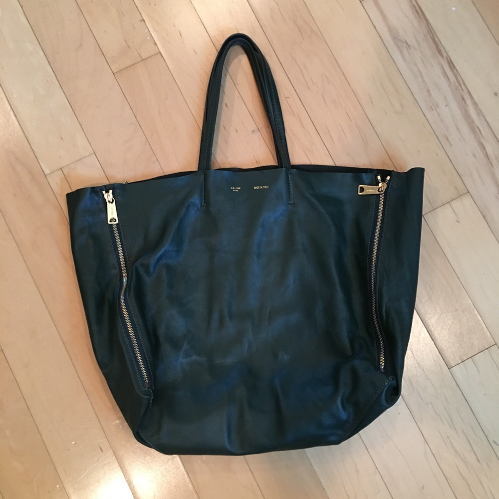 Céline Phoebe Philo Collection Tote Emerald Green